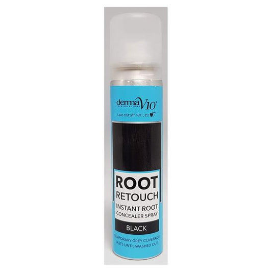 Derma V10 Root Retouch Instant Root Concealer Spray Black 75ml